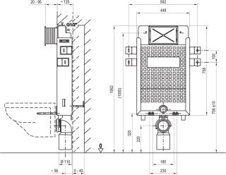 Ravak Смывной бачок скрытого монтажа W/1000 для подвесного унитаза